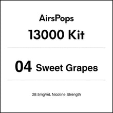 04 Sweet Grapes - AirsPops 13000 Vape Starter Kit in AIRSCREAM NZ