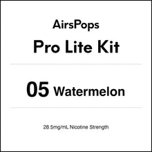 05 Watermelon - AirsPops Pro Lite Vape Kit 28.5mg/ml Nic in AIRSCREAM NZ