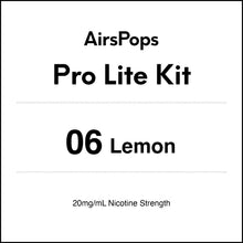 06 Lemon - AirsPops Pro Lite Vape Kit 20mg/ml Nic in AIRSCREAM NZ