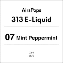 07 Mint Peppermint 0mg/ml Nicotine - AirsPops 313 E-LIQUID 10ml in AIRSCREAM NZ