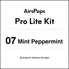 07 Mint Peppermint - AirsPops Pro Lite Vape Kit 28.5mg/ml Nic in AIRSCREAM NZ