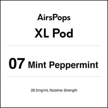 07 MINT PEPPERMINT - AirsPops XL Vape Prefilled Pod 10ml in AIRSCREAM NZ