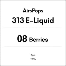 08 Berries 0mg/ml Nicotine - AirsPops 313 E-LIQUID 10ml in AIRSCREAM NZ