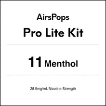 11 Menthol - AirsPops Pro Lite Vape Kit 28.5mg/ml Nic in AIRSCREAM NZ
