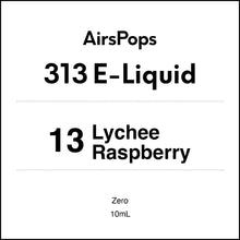 13 Lychee Raspberry 0mg/ml Nicotine - AirsPops 313 E-LIQUID 10ml in AIRSCREAM NZ