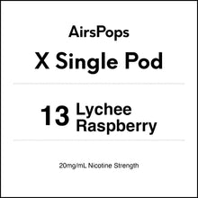 13 Lychee Raspberries - AirsPops X Pod SINGLE PACK in AIRSCREAM NZ
