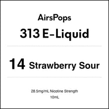 14 Strawbery Sour 28.5mg/ml Nicotine - AirsPops 313 E-LIQUID 10ml in AIRSCREAM NZ