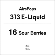 16 Sour Berries 0mg/ml Nicotine - AirsPops 313 E-LIQUID 10ml in AIRSCREAM NZ