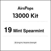 19 Mint Spearmint - AirsPops 13000 Vape Starter Kit in AIRSCREAM NZ
