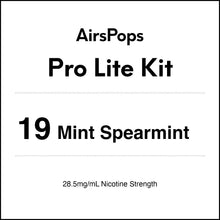 19 Mint Spearmint - AirsPops Pro Lite Vape Kit 28.5mg/ml Nic in AIRSCREAM NZ