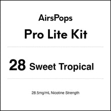28 Sweet Tropical - AirsPops Pro Lite Vape Kit 28.5mg/ml Nic in AIRSCREAM NZ