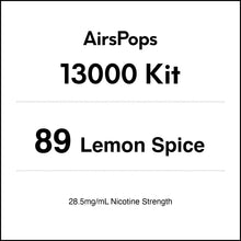 89 Lemon Spice - AirsPops 13000 Vape Starter Kit in AIRSCREAM NZ