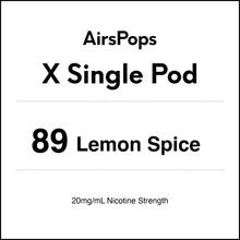 89 Lemon Spice - AirsPops X Pod SINGLE PACK in AIRSCREAM NZ