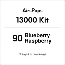 90 Blueberry Raspberry - AirsPops 13000 Vape Starter Kit in AIRSCREAM NZ