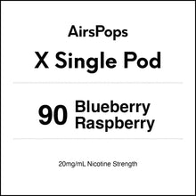 90 Blueberry Raspberry - AirsPops X Pod SINGLE PACK in AIRSCREAM NZ
