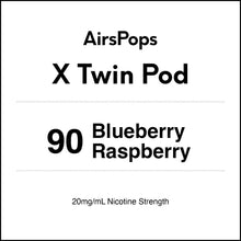 90 Blueberry Raspberry - AirsPops X Pod TWIN PACK in AIRSCREAM NZ