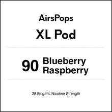 90 Blueberry Raspberry - AirsPops XL Vape Prefilled Pod 10ml in AIRSCREAM NZ