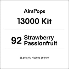 92 Strawberry Passionfruit - AirsPops 13000 Vape Starter Kit in AIRSCREAM NZ
