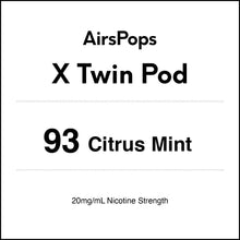93 Citrus Mint - AirsPops X Pod TWIN PACK in AIRSCREAM NZ