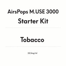 AirsPops M.USE 3000 Starter Kit -Tobacco
