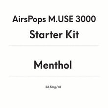 AirsPops M.USE 3000 Starter Kit -Menthol