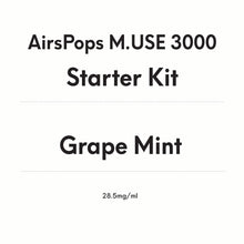 AirsPops M.USE 3000 Starter Kit -Grape Mint
