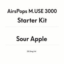 AirsPops M.USE 3000 Starter Kit -Sour Apple