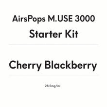 AirsPops M.USE 3000 Starter Kit - Cherry Blackberry