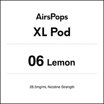 06 Lemon- AirsPops XL Vape Prefilled Pod 10ml in AIRSCREAM NZ