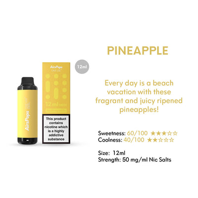 Pineapple -- AIRSCREAM AirsPops ONE USE (Disposable) 12ml Mesh
