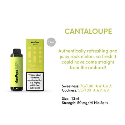 Cantaloupe -- AIRSCREAM AirsPops ONE USE (Disposable) 12ml Mesh