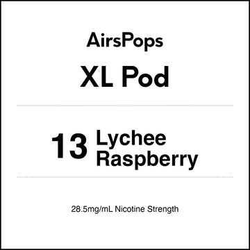 Vape Raspberry Lychee 13 LYCHEE RASPBERRIES - AirsPops XL Pod 10ml – AIRSCREAM NZ