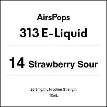 14 Strawbery Sour 28.5mg/ml Nicotine - AirsPops 313 E-LIQUID 10ml in AIRSCREAM NZ