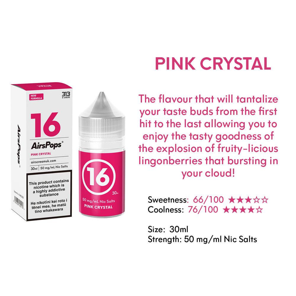 NO. 16 SOURE BERRIES (Pink Crystal) - AirsPops 313 E-LIQUID 30ml