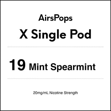 19 Mint Spearmint - AirsPops X Pod SINGLE PACK in AIRSCREAM NZ