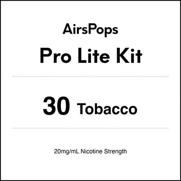 30 Tobacco - AirsPops Pro Lite Vape Kit 20mg/ml Nic in AIRSCREAM NZ