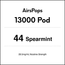 44 Spearmint - AirsPops 13000 PREFILLED Vape Pod in AIRSCREAM NZ