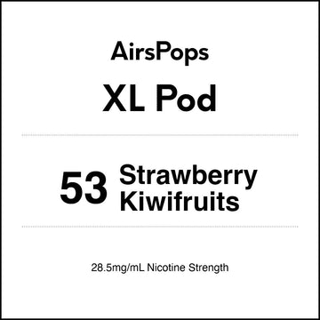 53 STRAWBERRY KIWIFRUITS - AirsPops XL Vape Prefilled Pod 10ml in AIRSCREAM NZ