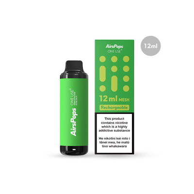 Green Apple Kiwi -- AIRSCREAM AirsPops ONE USE (Disposable) 12ml Mesh