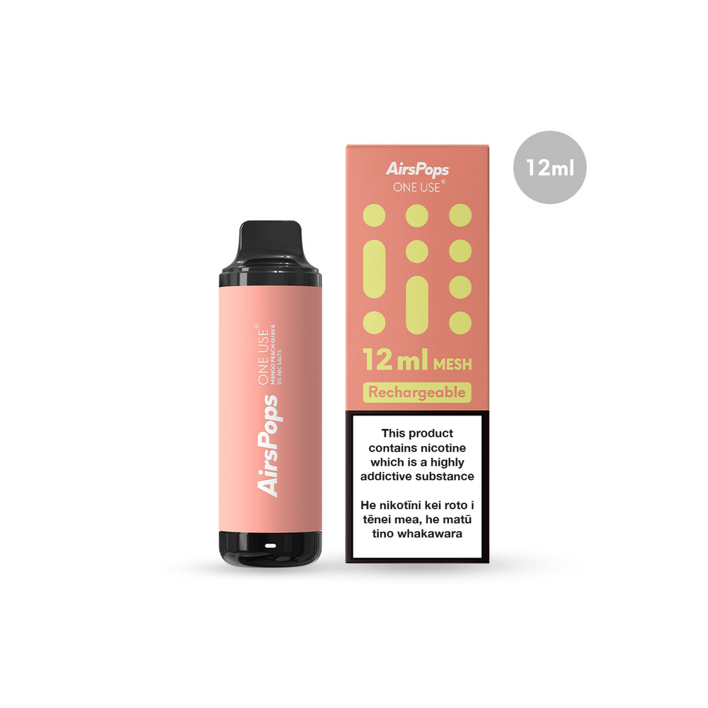 Mango Peach Guava -- AIRSCREAM AirsPops ONE USE (Disposable) 12ml Mesh