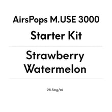 AirsPops M.USE 3000 Starter Kit - Strawberry Watermelon - AIRSCREAM NZ