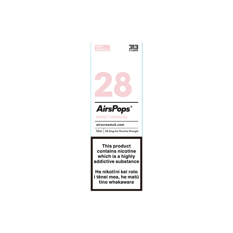 NO. 28 SWEET TROPICAL (Bubble Gum) - AirsPops 313 E-LIQUID Bubble Gum 10ml