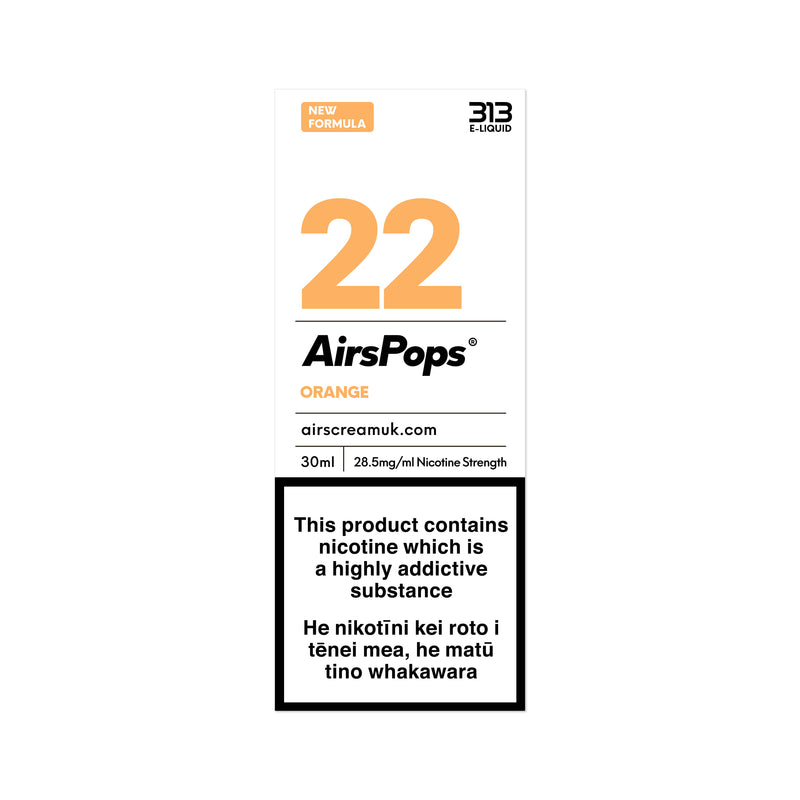 NO. 22 ORANGE (Freezy Orange) - AirsPops 313 E-LIQUID Freezy Orange 30ML