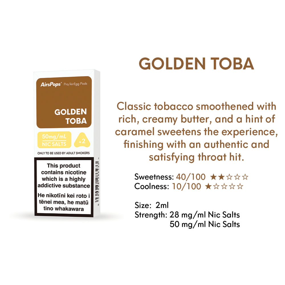 NO. 47 TOBACCO (Golden Toba) - AirsPops Pro Pods 2ml