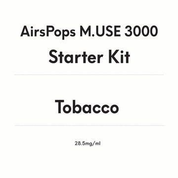 AirsPops M.USE 3000 Starter Kit -Tobacco