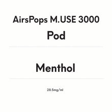 AirsPops M.USE 3000 Pod- Menthol