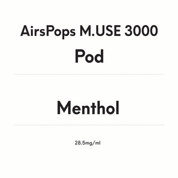 AirsPops M.USE 3000 Pod- Menthol