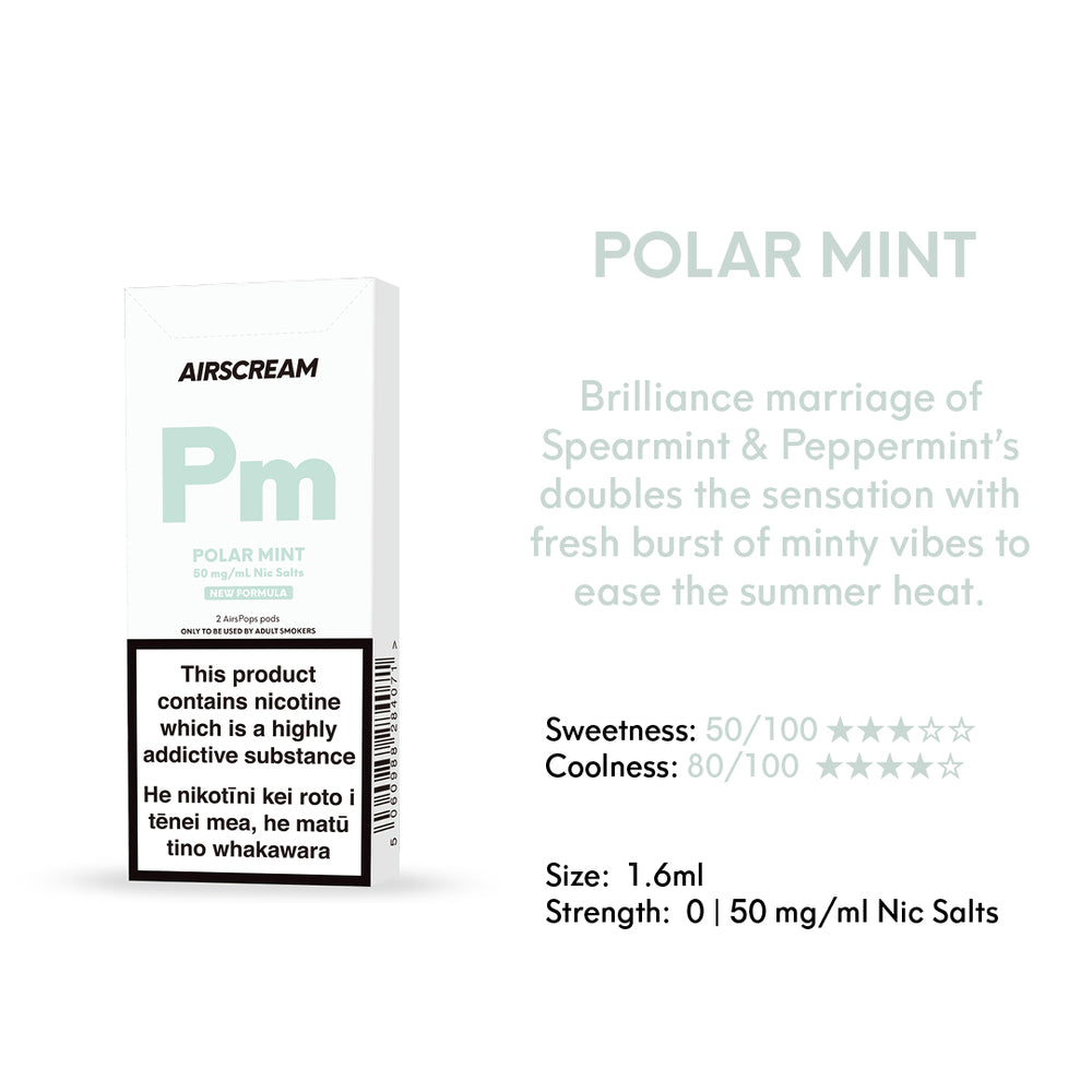 Polar Mint -- AIRSCREAM AirsPops 1.6ML Pods