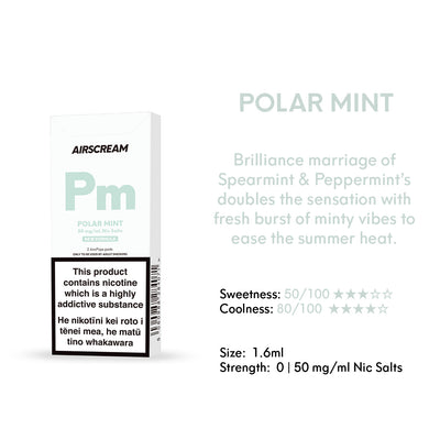 NO.19 MINT PEPPERMINT (Polar Mint) - AirsPops Pods 1.6ml