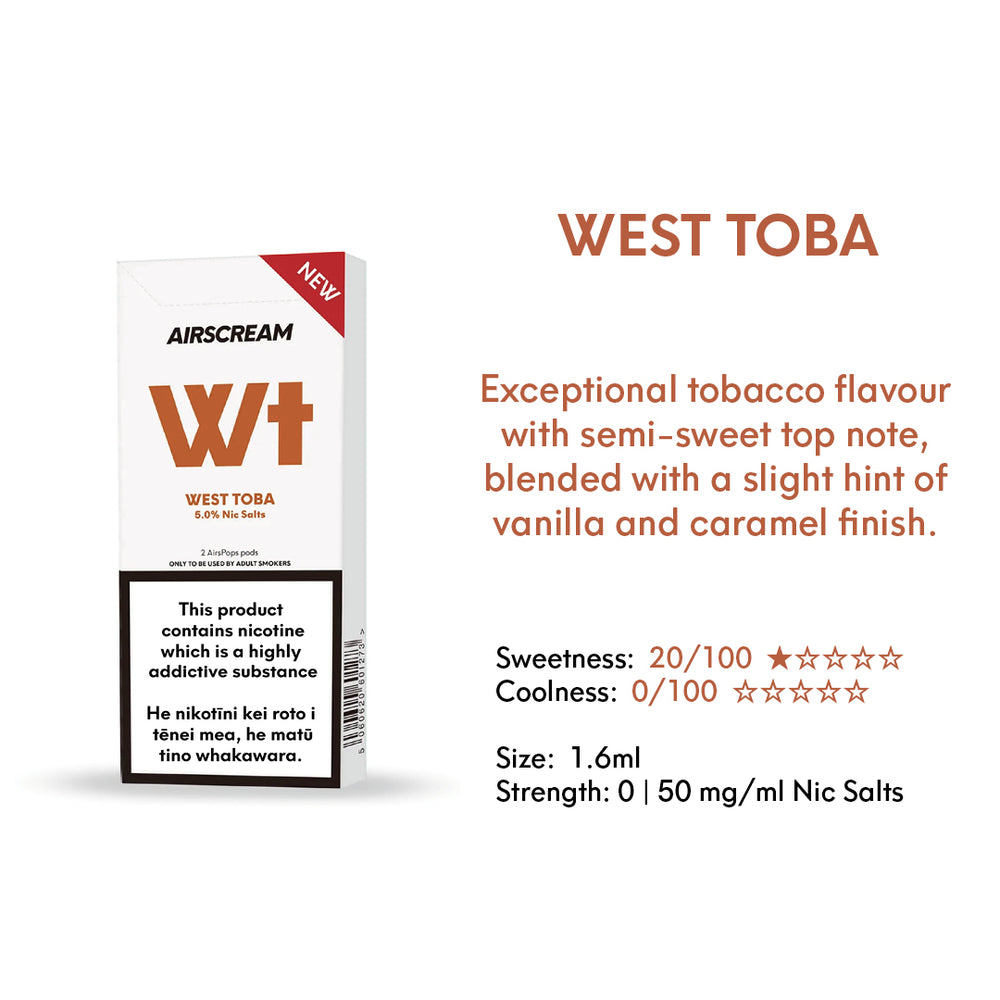 West Toba -- AIRSCREAM AirsPops 1.6ML Pods